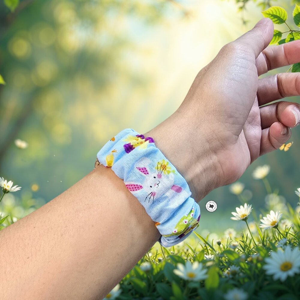 Easter Bunny Scrunchie Watch Band for Apple Watch, Fitbit, Samsung, Garmin